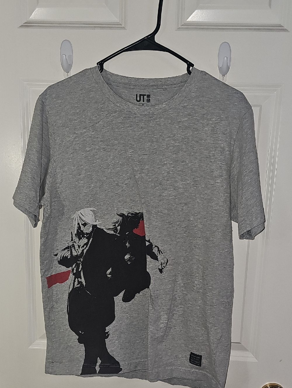 CapCom Grey Short Sleeve Graphic Tee with Black & Red Print Size M